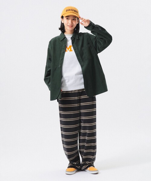 Healthknit(ヘルスニット)の「【別注】Healthknit / ボーダー ベロア イージーパンツ(その他パンツ・レディース・ブラック/ブラウン・ONE SIZE)」の3枚目の写真