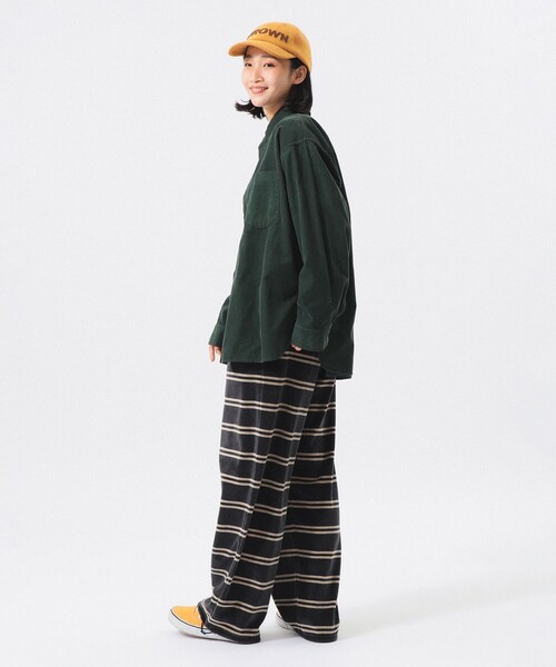 Healthknit(ヘルスニット)の「【別注】Healthknit / ボーダー ベロア イージーパンツ(その他パンツ・レディース・ブラック/ブラウン・ONE SIZE)」の4枚目の写真
