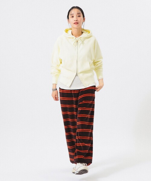 Healthknit(ヘルスニット)の「【別注】Healthknit / ボーダー ベロア イージーパンツ(その他パンツ・レディース・ブラック/ブラウン・ONE SIZE)」の6枚目の写真