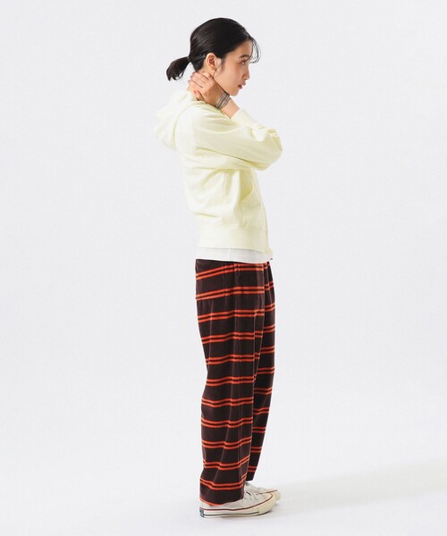 Healthknit(ヘルスニット)の「【別注】Healthknit / ボーダー ベロア イージーパンツ(その他パンツ・レディース・ブラック/ブラウン・ONE SIZE)」の7枚目の写真