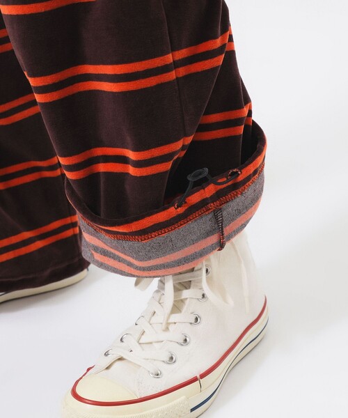 Healthknit(ヘルスニット)の「【別注】Healthknit / ボーダー ベロア イージーパンツ(その他パンツ・レディース・ブラック/ブラウン・ONE SIZE)」の17枚目の写真