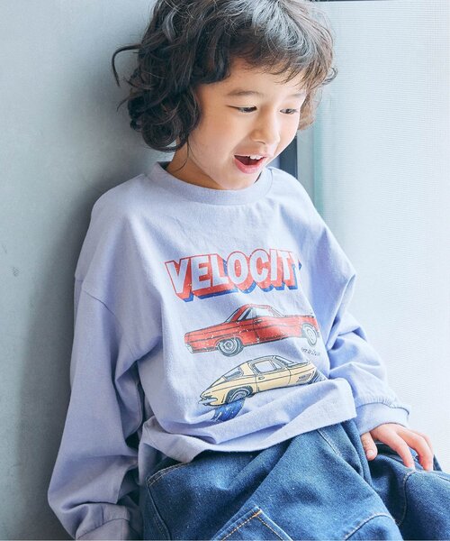 BREEZE(ブリーズ)の「【WEB限定】ゆったりシルエットグラフィックバリエーション長袖Tシャツ(Tシャツ/カットソー・キッズ・ブラウン/イエロー/ダークグリーン/オフホワイト/ピンク/ブラック/ブルー/キナリ/ライム/チャコール/レッド/ライトグレー/キャメル/レインボー/アイボリー/ミント/パープル/ベージュ/ネイビー/オレンジ・130/140/120/90/110/100/160/150)」の14枚目の写真