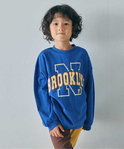 BREEZE(ブリーズ)の「【WEB限定】ゆったりシルエットグラフィックバリエーション長袖Tシャツ(Tシャツ/カットソー・キッズ・ブラウン/イエロー/ダークグリーン/オフホワイト/ピンク/ブラック/ブルー/キナリ/ライム/チャコール/レッド/ライトグレー/キャメル/レインボー/アイボリー/ミント/パープル/ベージュ/ネイビー/オレンジ・130/140/120/90/110/100/160/150)」の13枚目の写真
