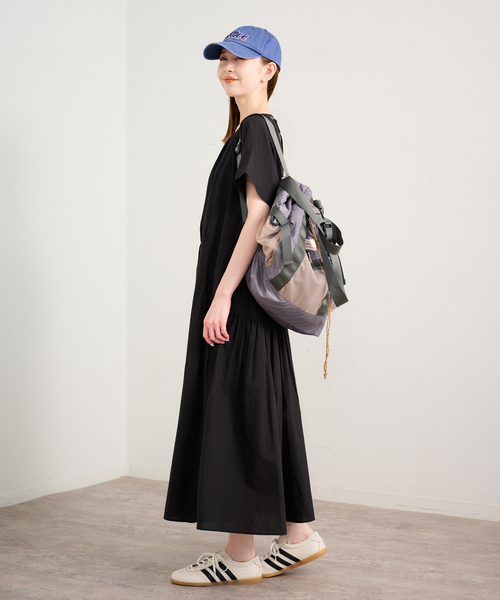U by SPICK&SPAN(ユーバイスピックアンドスパン)の「2WAYハーフスリーブコットンロングワンピース(ワンピース・レディース・カーキ/ブラック/ブルー・36)」の7枚目の写真