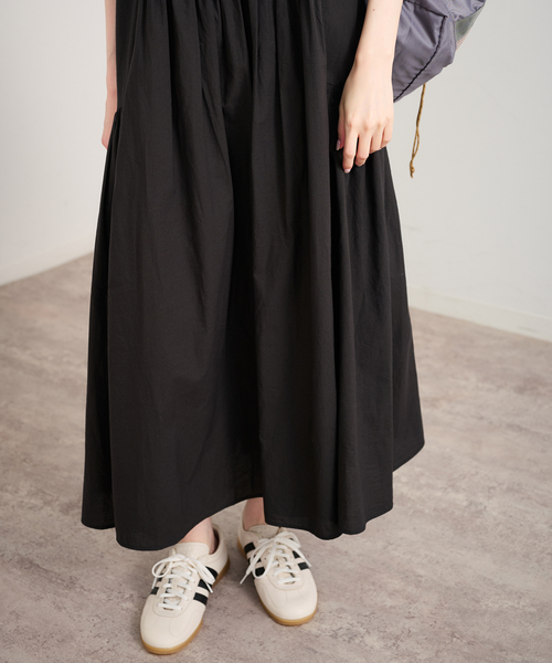 U by SPICK&SPAN(ユーバイスピックアンドスパン)の「2WAYハーフスリーブコットンロングワンピース(ワンピース・レディース・カーキ/ブラック/ブルー・36)」の12枚目の写真