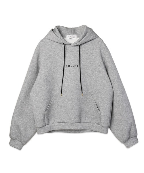 CULLNI(クルニ)の「CULLNI Logo Embroidery Double Face Hoodie(パーカー・メンズ・ネイビー/ブラック/グレー/グリーン・2/1)」の2枚目の写真