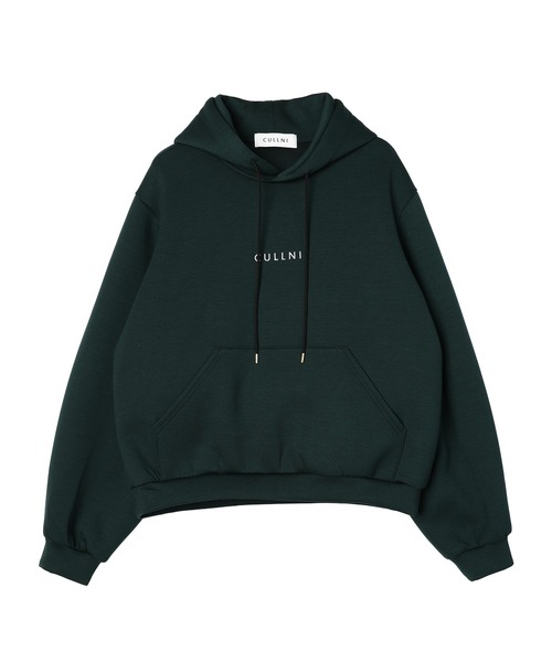 CULLNI(クルニ)の「CULLNI Logo Embroidery Double Face Hoodie(パーカー・メンズ・ネイビー/ブラック/グレー/グリーン・2/1)」の3枚目の写真