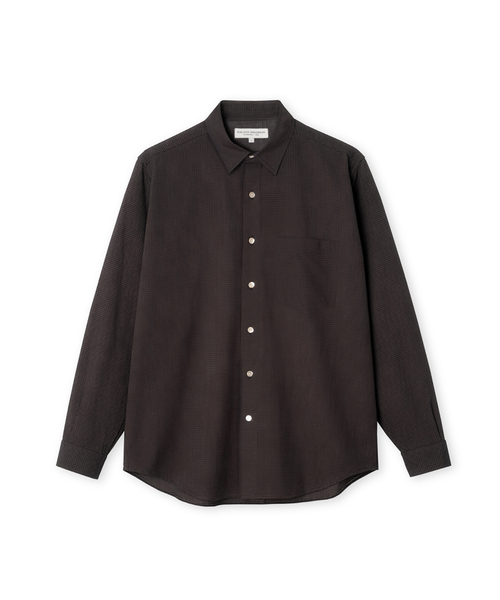 EDINBURGH CLUB(エディンバラクラブ)の「LIGHTWEIGHT COTTON CHECK SHIRT (BROWN)(シャツ/ブラウス・メンズ・ブラウン・SMALL/MEDIUM/LARGE/X-LARGE)」の1枚目の写真