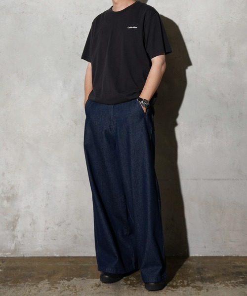 THRIFTY LOOK（スリフティールック）の「Calvin Klein カルバンクライン / PRINTED LOGO TEE ロゴTシャツ（Tシャツ/カットソー・メンズ・ブラック系1/ブラック・MEDIUM/SMALL/X-LARGE/LARGE）」の6枚目の写真