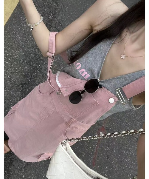 FAVORITO(ファヴォリート)の「トップス+ストラップワンピースセットアップ(セットアップ・レディース・ブラック/ピンク/ベージュ・F)」の11枚目の写真