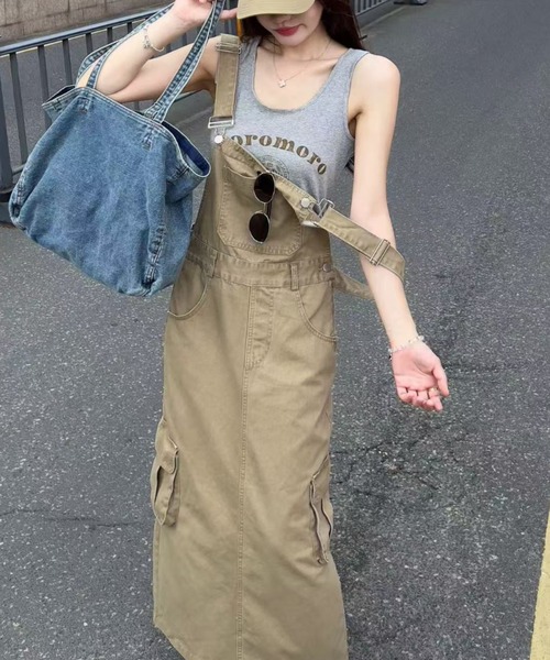 FAVORITO(ファヴォリート)の「トップス+ストラップワンピースセットアップ(セットアップ・レディース・ブラック/ピンク/ベージュ・F)」の7枚目の写真