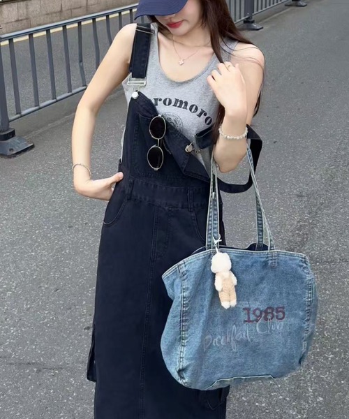 FAVORITO(ファヴォリート)の「トップス+ストラップワンピースセットアップ(セットアップ・レディース・ブラック/ピンク/ベージュ・F)」の5枚目の写真