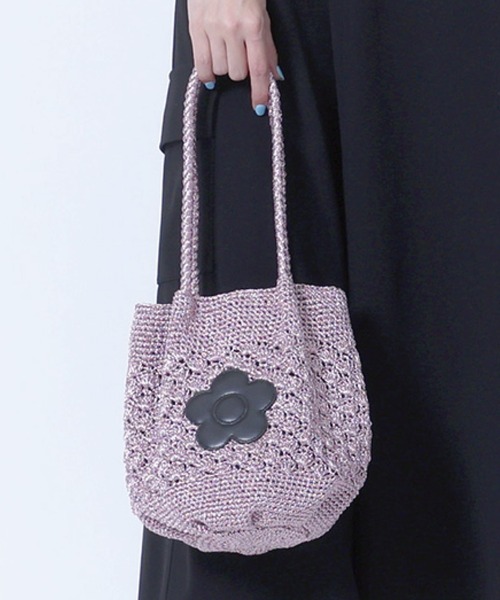 MARY QUANT(マリークワント)の「ラメクロッシェ ミニトート(トートバッグ・レディース・ブラック/ピンク/ブルー/オーロラホワイト・FREE)」の4枚目の写真