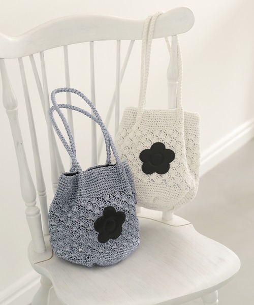 MARY QUANT(マリークワント)の「ラメクロッシェ ミニトート(トートバッグ・レディース・ブラック/ピンク/ブルー/オーロラホワイト・FREE)」の7枚目の写真