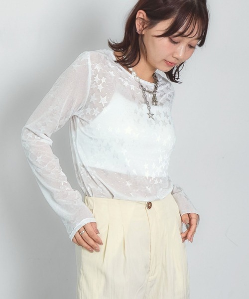 merrylatte(メリーラテ)の「ミニスターシアートップス【TUNE】(Tシャツ/カットソー・レディース・ホワイト・FREE)」の6枚目の写真