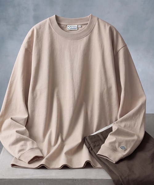 DISCUS（ディスカス）の「【DISCUS/ディスカス】USAコットンブレンド ヘビーウエイト ロンT（Tシャツ/カットソー・メンズ・グレイッシュベージュ/ホワイト/ネイビー/オートミール/ダークグリーン/ブラック・XL/M/L）」の4枚目の写真