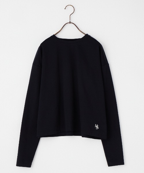 MICA&DEAL（マイカ＆ディール）の「[MICA&DEAL/マイカアンドディール] ワンポイントロゴ刺繍ロングスリーブカットソー 接触冷感・UVカット加工（Tシャツ/カットソー・レディース・ブラック/ホワイト・F）」の11枚目の写真