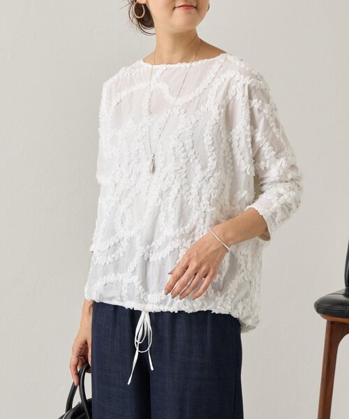 BEARDSLEY(ビアズリー)の「フリルシシュウシャツTシャツ(シャツ/ブラウス・レディース・ホワイト/ブラック・FREE)」の14枚目の写真