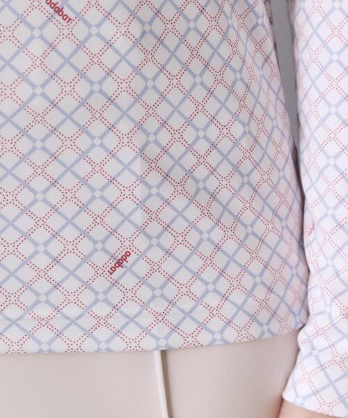 adabat(アダバット)の「ティーチェックプリントスムースモックT(Tシャツ/カットソー・レディース・ピンク系1/ホワイト系1・40/38/42)」の3枚目の写真