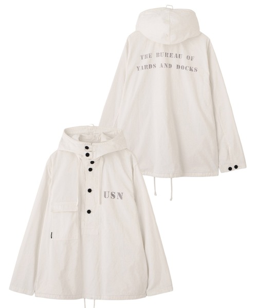 AVIREX(アヴィレックス)の「《NAVAL COLLECTION》SALVAGE PARKA / サルベージ パーカ / AVIREX / アヴィレックス(ミリタリージャケット・メンズ・インディゴブルー/オフホワイト・LARGE/X-LARGE)」の1枚目の写真