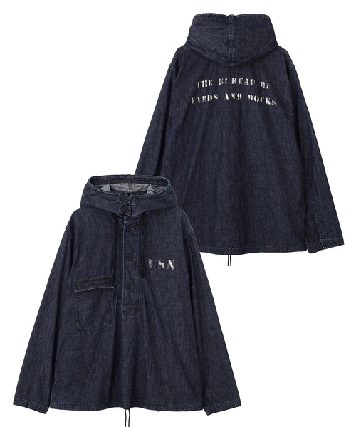 AVIREX(アヴィレックス)の「《NAVAL COLLECTION》SALVAGE PARKA / サルベージ パーカ / AVIREX / アヴィレックス(ミリタリージャケット・メンズ・インディゴブルー/オフホワイト・LARGE/X-LARGE)」の2枚目の写真
