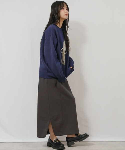 palm RICHE(ポームリシュ)の「猫ニット(ニット/セーター・レディース・レッド/ネイビー/チャコールグレー・M)」の20枚目の写真