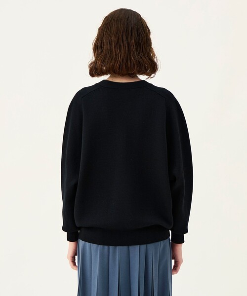 BALLSEY(ボールジィ)の「ウールポリエステルミラノリブ Vネックカーディガン(カーディガン/ボレロ・レディース・ベージュ/ブラック・S)」の6枚目の写真