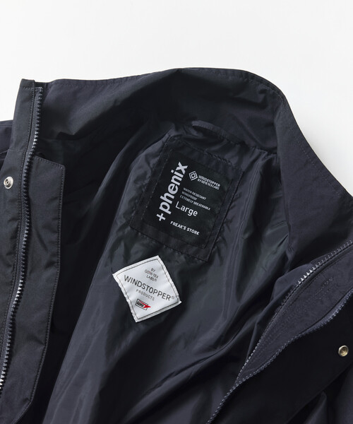 +phenix(プラスフェニックス)の「+phenix/プラスフェニックス 別注 GORE-TEX WINDSTOPPER 3WAY HARRINGTON JACKET/ゴアテックス ウインドストッパー 3WAY ハリントンジャケット(ブルゾン・メンズ・ネイビー/チャコールグレー/ブラック/グリーン・SMALL/MEDIUM/LARGE)」の7枚目の写真