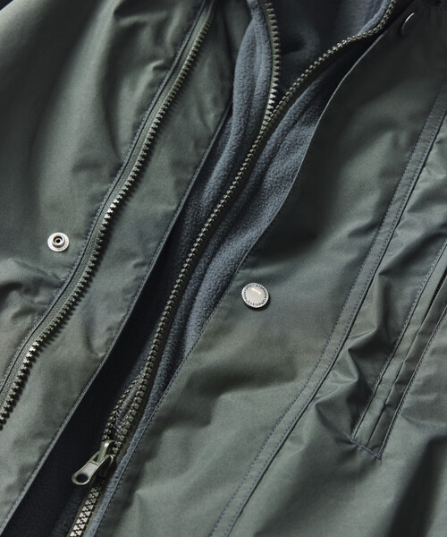 +phenix(プラスフェニックス)の「+phenix/プラスフェニックス 別注 GORE-TEX WINDSTOPPER 3WAY HARRINGTON JACKET/ゴアテックス ウインドストッパー 3WAY ハリントンジャケット(ブルゾン・メンズ・ネイビー/チャコールグレー/ブラック/グリーン・SMALL/MEDIUM/LARGE)」の16枚目の写真