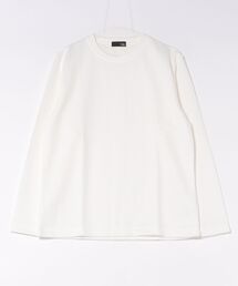 *Tシャツ メンズ 長袖 クルーネック 綿混 ワッフル ジャガード
