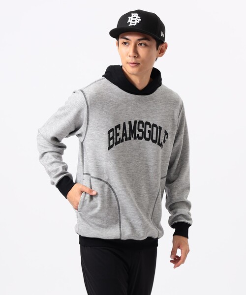BEAMS GOLF（ビームスゴルフ）の「ORANGE LABEL / バイカラー ステッチ フーディー（スウェット・メンズ・ホワイト系その他5/ネイビー/グレー・S/M/L/XL）」の2枚目の写真