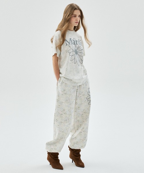 Mardi Mercredi(マルディメクルディ)の「JOGGER PANTS FLEUR FLOWER / ジョガー パンツ フルール フラワー(スウェットパンツ・レディース・ピンク/ブルー・FREE)」の21枚目の写真