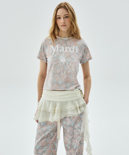 Mardi Mercredi(マルディメクルディ)の「JOGGER PANTS FLEUR FLOWER / ジョガー パンツ フルール フラワー(スウェットパンツ・レディース・ピンク/ブルー・FREE)」の12枚目の写真