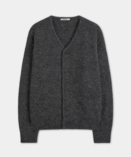 EXCONTAINER(エックスコンテナ)の「ヘアリー vneck クロップカーディガン (CHARCOAL)(カーディガン/ボレロ・メンズ・その他・MEDIUM/LARGE/X-LARGE)」の2枚目の写真