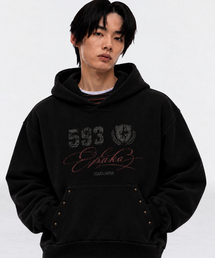 DNSR（ディーエヌエスアール）の「【ZOZO先行販売】593 ヴィンテージ クロップドフーディ ブラック（パーカー）」