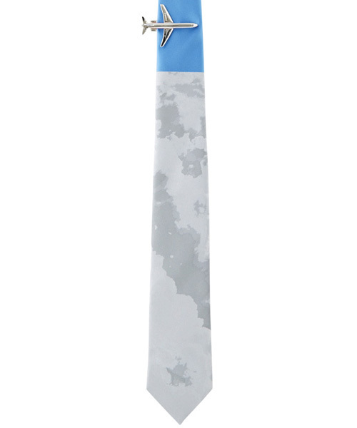 giraffe(ジラフ)の「giraffe airline02 LT.BLUE×GRAY(ネクタイ)」|ライトブルー