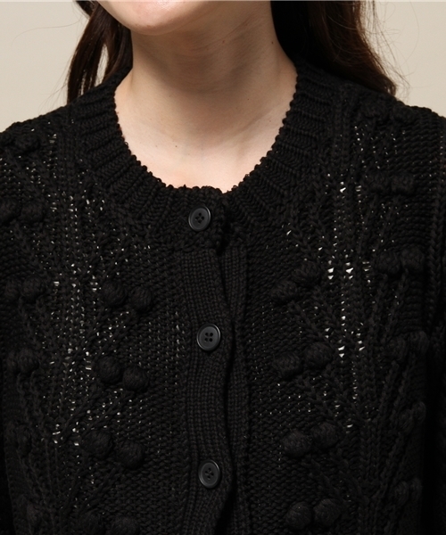 Banner Barrett（バナーバレット）の「ローゲージニットCD（カーディガン/ボレロ・レディース・ホワイト/ブラック/サックスブルー・38）」の7枚目の写真