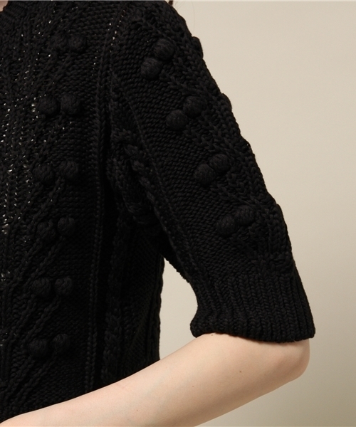 Banner Barrett（バナーバレット）の「ローゲージニットCD（カーディガン/ボレロ・レディース・ホワイト/ブラック/サックスブルー・38）」の8枚目の写真