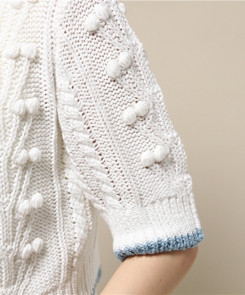 Banner Barrett（バナーバレット）の「ローゲージニットCD（カーディガン/ボレロ・レディース・ホワイト/ブラック/サックスブルー・38）」の10枚目の写真