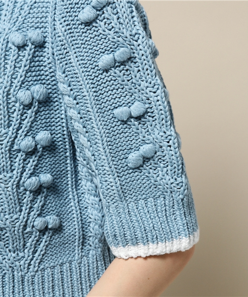 Banner Barrett（バナーバレット）の「ローゲージニットCD（カーディガン/ボレロ・レディース・ホワイト/ブラック/サックスブルー・38）」の11枚目の写真