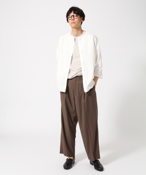 HARE（ハレ）の「カットオフシャツ七分袖(HARE)（シャツ/ブラウス・メンズ・ライトグレー/オフホワイト/ブラック・MEDIUM/SMALL）」の4枚目の写真