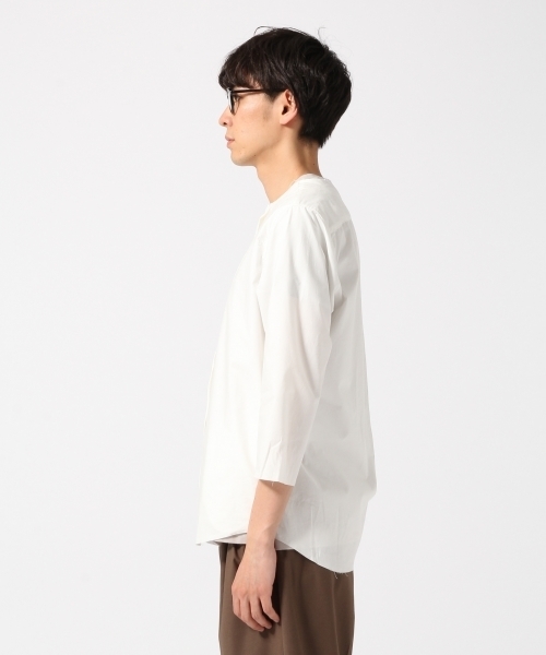 HARE（ハレ）の「カットオフシャツ七分袖(HARE)（シャツ/ブラウス・メンズ・ライトグレー/オフホワイト/ブラック・MEDIUM/SMALL）」の8枚目の写真