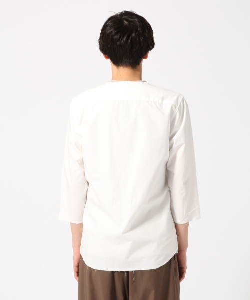 HARE（ハレ）の「カットオフシャツ七分袖(HARE)（シャツ/ブラウス・メンズ・ライトグレー/オフホワイト/ブラック・MEDIUM/SMALL）」の10枚目の写真