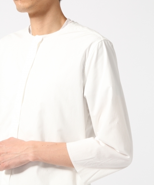 HARE（ハレ）の「カットオフシャツ七分袖(HARE)（シャツ/ブラウス・メンズ・ライトグレー/オフホワイト/ブラック・MEDIUM/SMALL）」の12枚目の写真