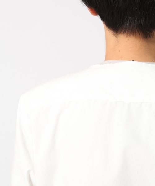 HARE（ハレ）の「カットオフシャツ七分袖(HARE)（シャツ/ブラウス・メンズ・ライトグレー/オフホワイト/ブラック・MEDIUM/SMALL）」の15枚目の写真