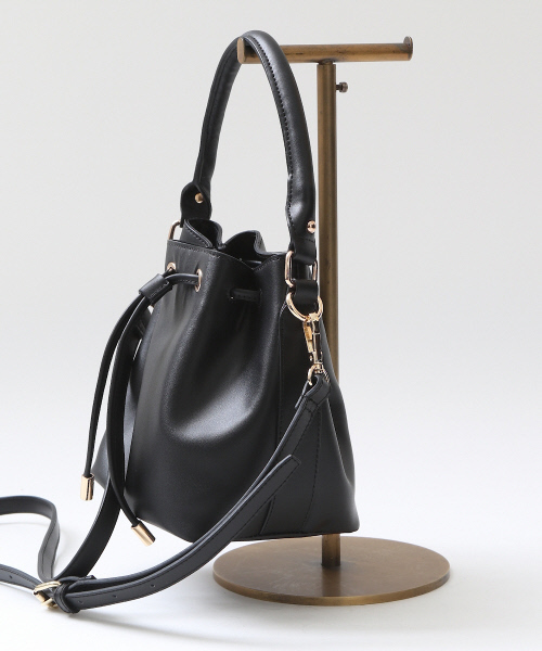 LOWELL things（ロウェル　シングス）の「ドロストリングBAG（ショルダーバッグ・レディース・ライトグレー/ブラック/オレンジ・FREE）」の6枚目の写真