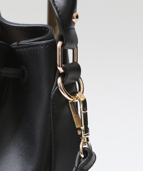 LOWELL things（ロウェル　シングス）の「ドロストリングBAG（ショルダーバッグ・レディース・ライトグレー/ブラック/オレンジ・FREE）」の12枚目の写真