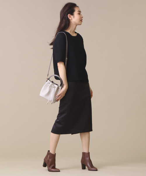 LOWELL things（ロウェル　シングス）の「ドロストリングBAG（ショルダーバッグ・レディース・ライトグレー/ブラック/オレンジ・FREE）」の13枚目の写真