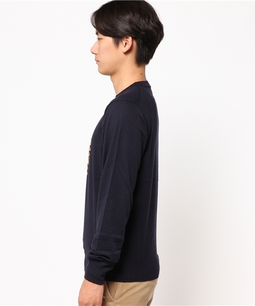 HYSTERIC GLAMOUR(ヒステリックグラマー)の「IT’S OK編込 プルオーバー(ニット/セーター・メンズ・トップグレー/ピンク/ネイビー・LARGE/SMALL/MEDIUM)」の8枚目の写真