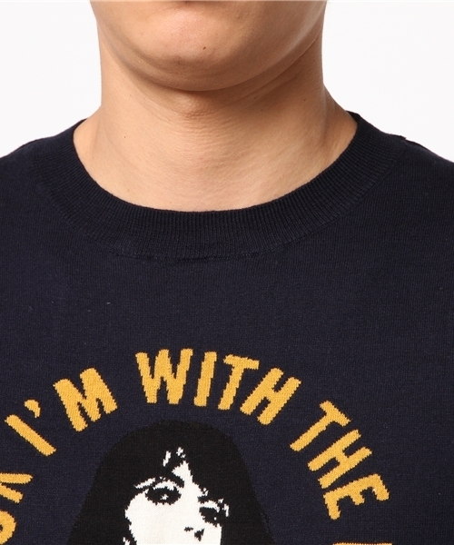 HYSTERIC GLAMOUR(ヒステリックグラマー)の「IT’S OK編込 プルオーバー(ニット/セーター・メンズ・トップグレー/ピンク/ネイビー・LARGE/SMALL/MEDIUM)」の10枚目の写真